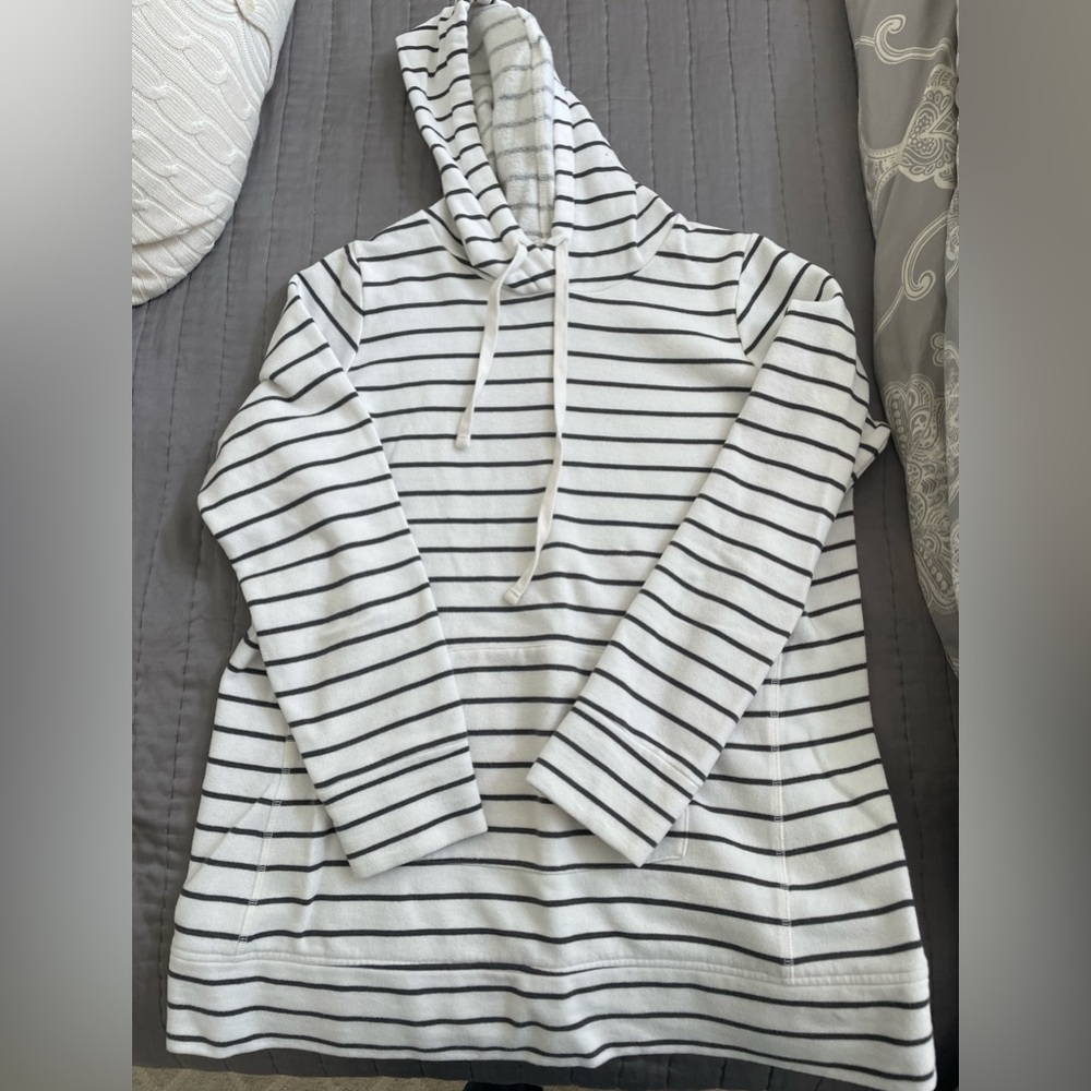 Motherhood Maternity hooded striped sweatshirt